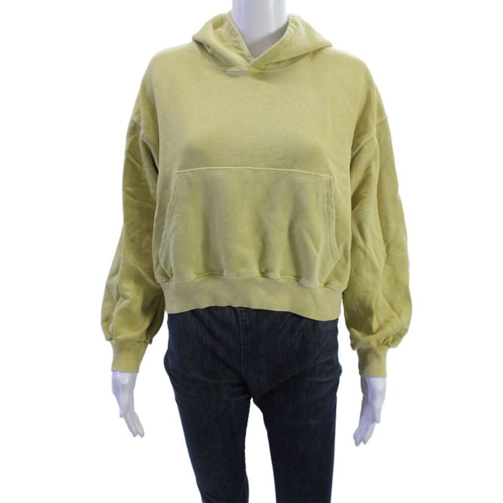 Maybe Crazy Women Pullover Hoodies Yellow Size One Size